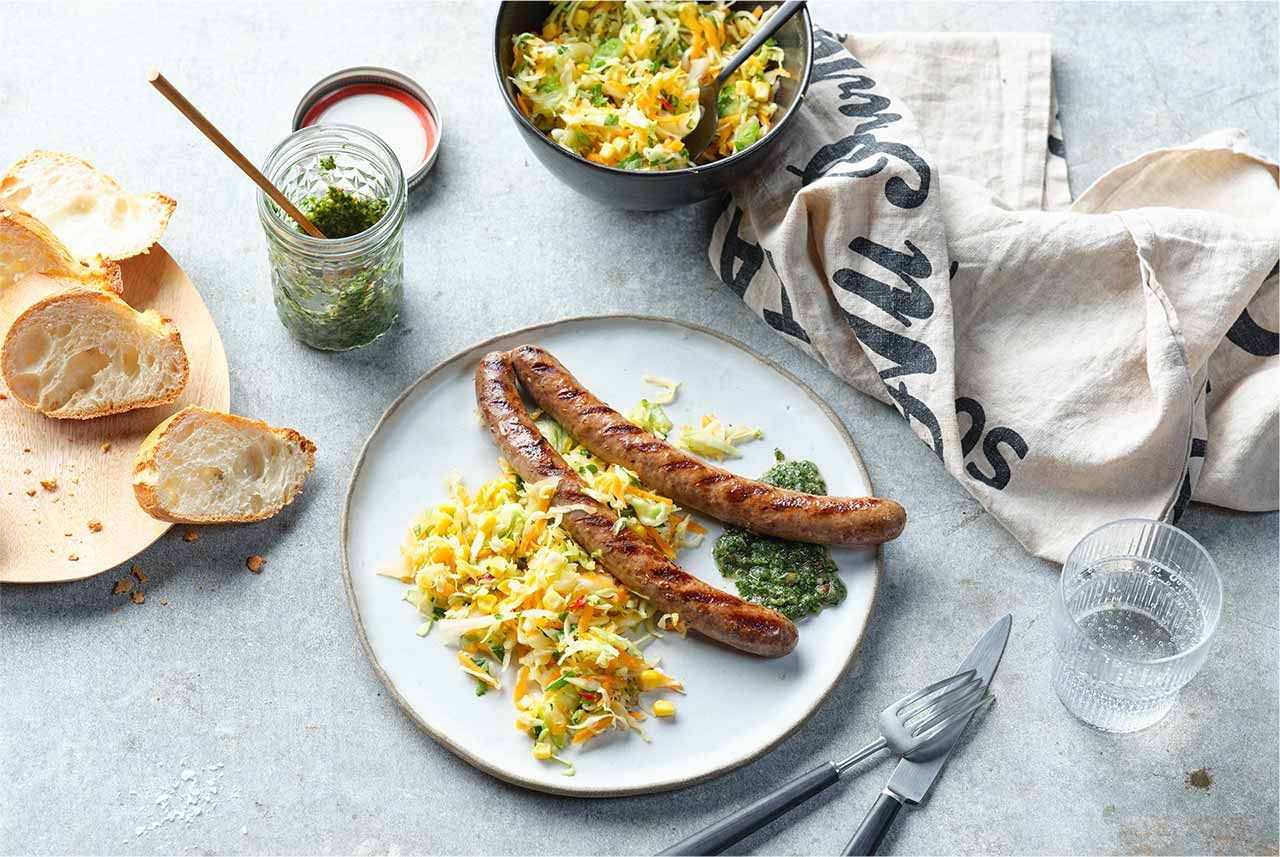 Rezeptmotiv Frische Lammbratwurst